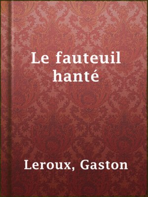 cover image of Le fauteuil hanté